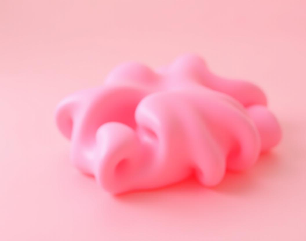 Vela escultura de color rosa, forma artística